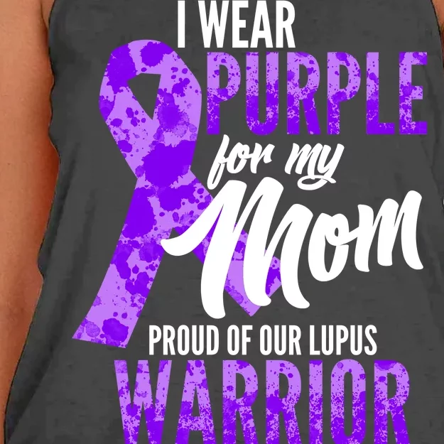 Lupus Warrior Wear Purple For My Mom Women's Knotted Racerback Tank