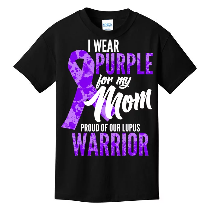 Lupus Warrior Wear Purple For My Mom Kids T-Shirt