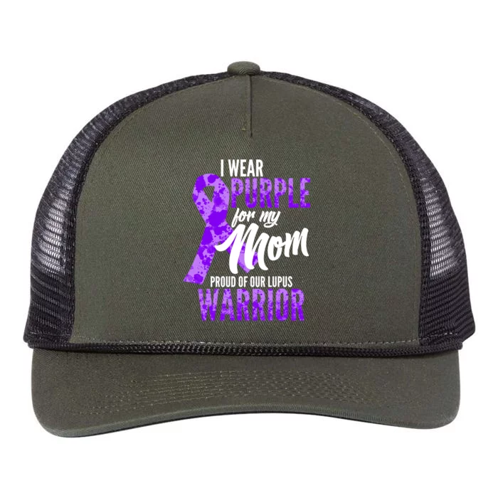 Lupus Warrior Wear Purple For My Mom Retro Rope Trucker Hat Cap