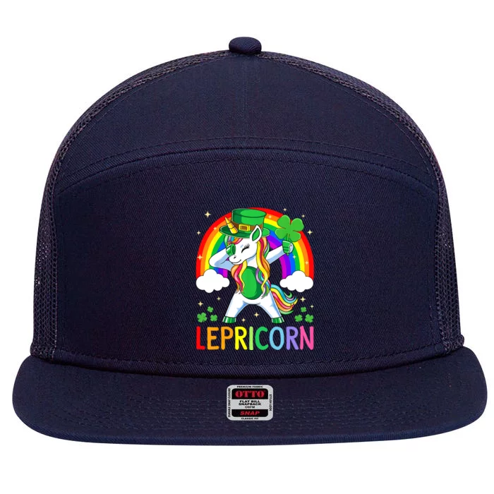 Lepricorn Unicorn St Patricks Day 7 Panel Mesh Trucker Snapback Hat