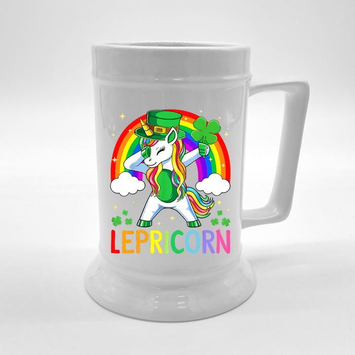 Lepricorn Unicorn St Patricks Day Front & Back Beer Stein