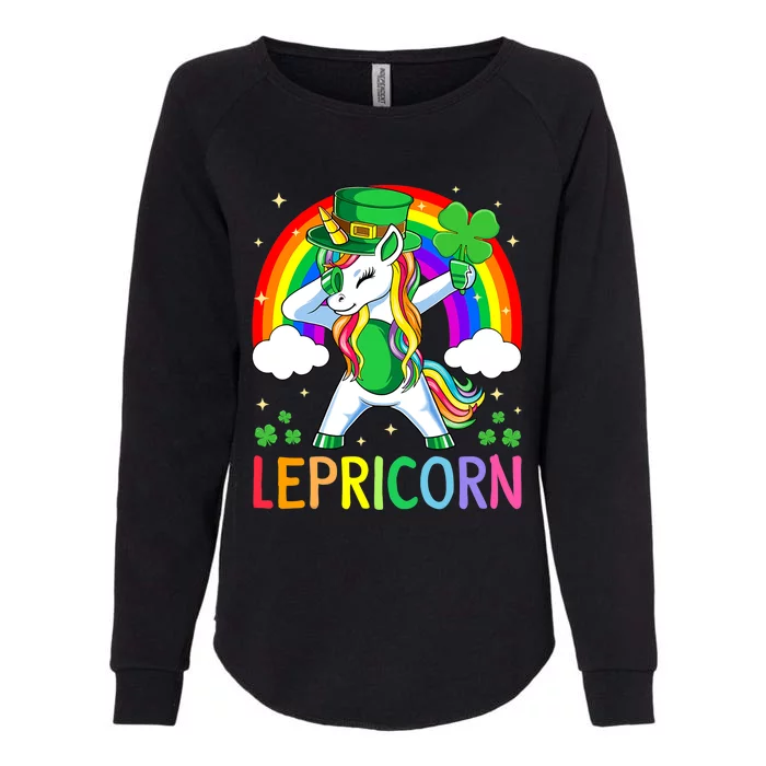 Lepricorn Unicorn St Patricks Day Girl Lucky Womens California Wash Sweatshirt