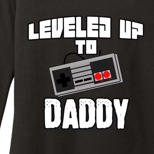 Leveled Up To Daddy Dad Fathers Day Dad Cute Gift Womens CVC Long Sleeve Shirt