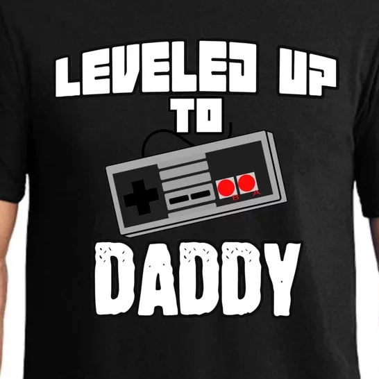 Leveled Up To Daddy Dad Fathers Day Dad Cute Gift Pajama Set