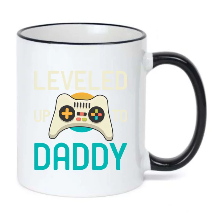 Leveled Up To Daddy Cool Videogame Player Gamer Fatherhood Gift Black Color Changing Mug