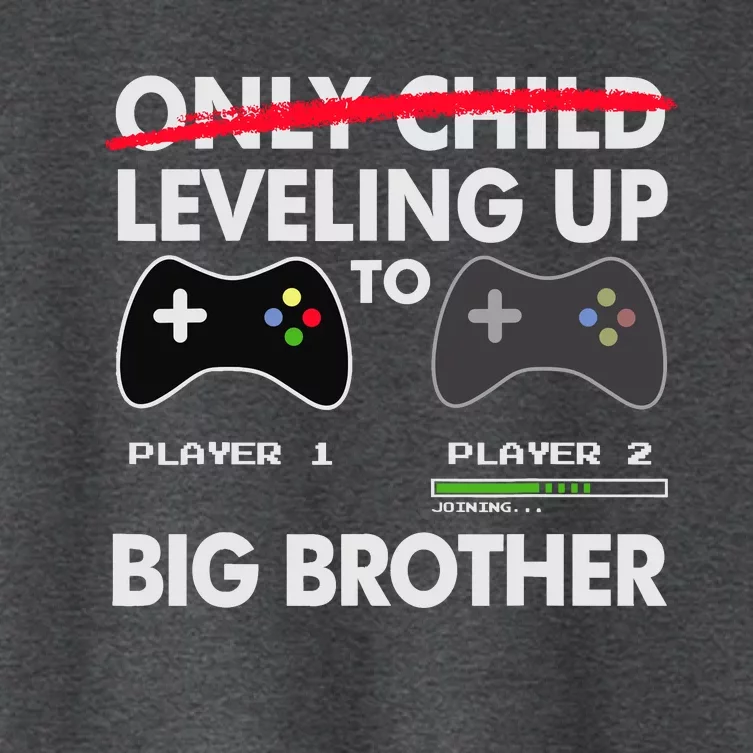 Leveling Up To Big Brother Video Game Player Women's Crop Top Tee