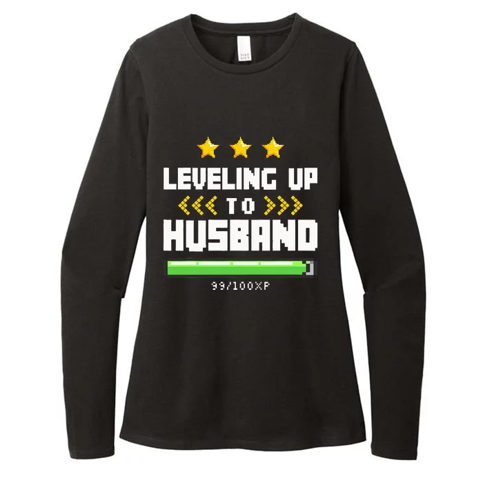 Leveling Up To Husband Bachelor Party Stag Grooms Getaway Womens CVC Long Sleeve Shirt