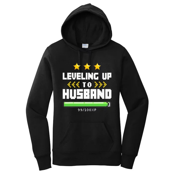 Leveling Up To Husband Bachelor Party Stag Grooms Getaway Women's Pullover Hoodie