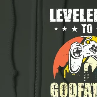 Leveled Up To Godfather Video Gamer Gaming Full Zip Hoodie