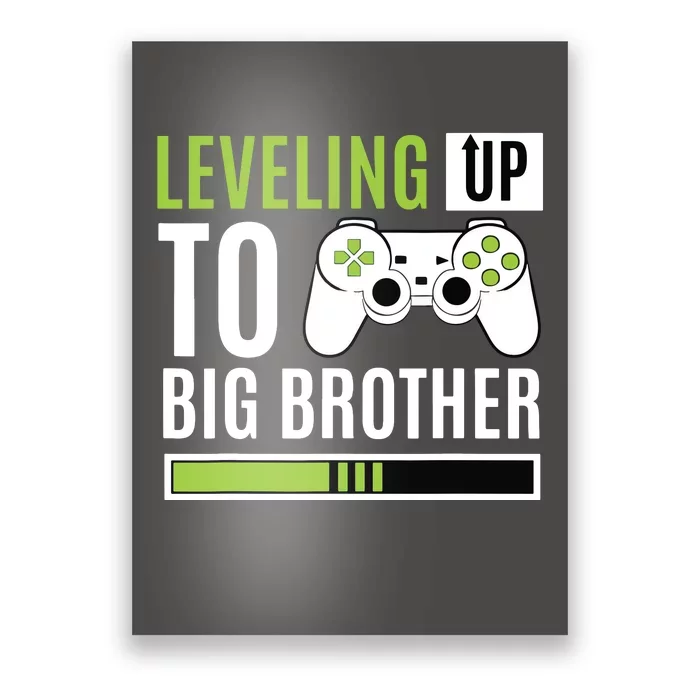 Leveling Up To Big Brother Gaming Baby Gender Announcement Poster