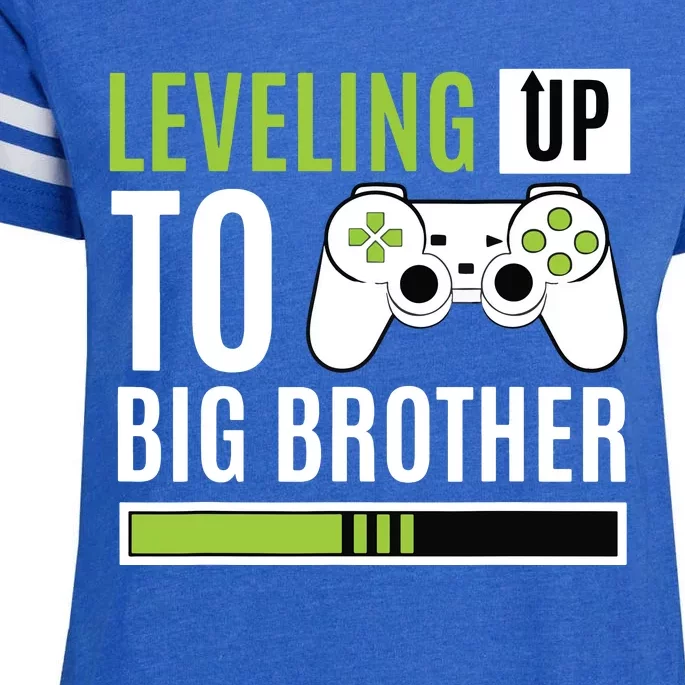 Leveling Up To Big Brother Gaming Baby Gender Announcement Enza Ladies Jersey Football T-Shirt