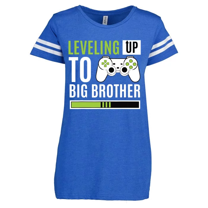 Leveling Up To Big Brother Gaming Baby Gender Announcement Enza Ladies Jersey Football T-Shirt