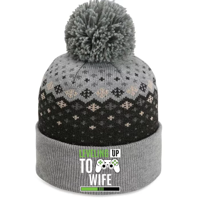 Leveling Up To Wife Gaming Engagement Bride Announcement The Baniff Cuffed Pom Beanie