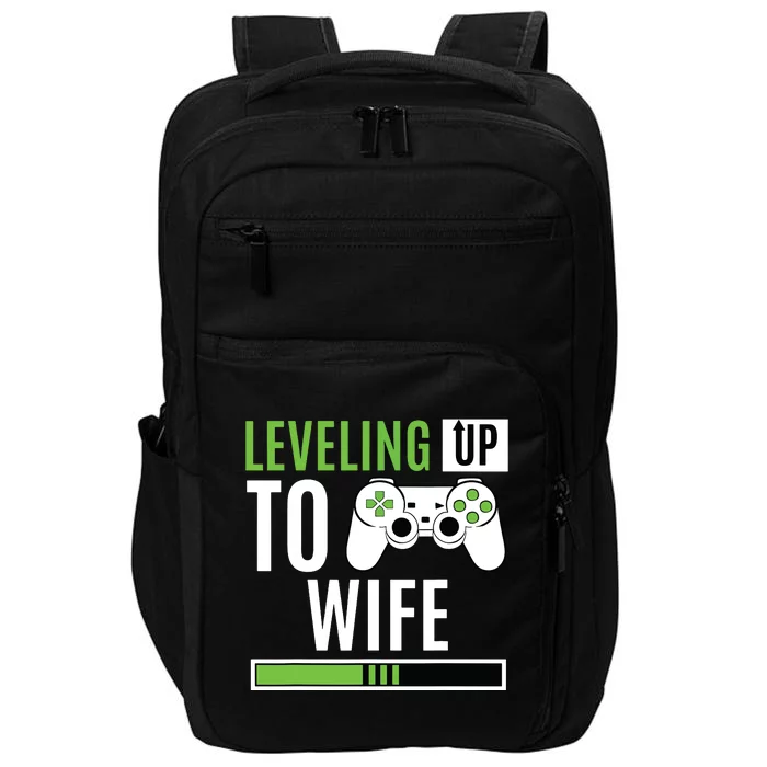 Leveling Up To Wife Gaming Engagement Bride Announcement Impact Tech Backpack