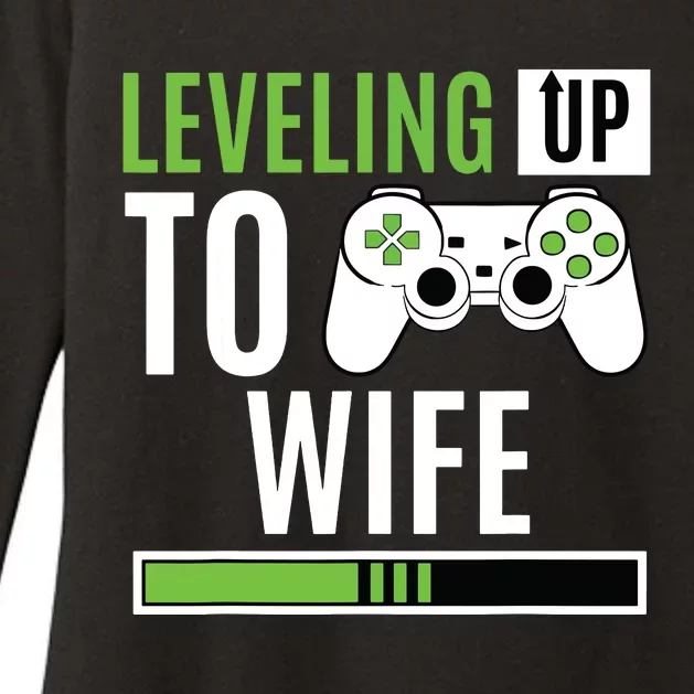 Leveling Up To Wife Gaming Engagement Bride Announcement Womens CVC Long Sleeve Shirt