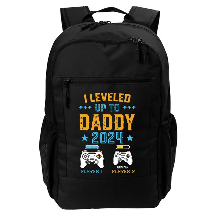 Leveled Up To Daddy 2024 Promoted To Dad Level Unlocked Daily Commute Backpack