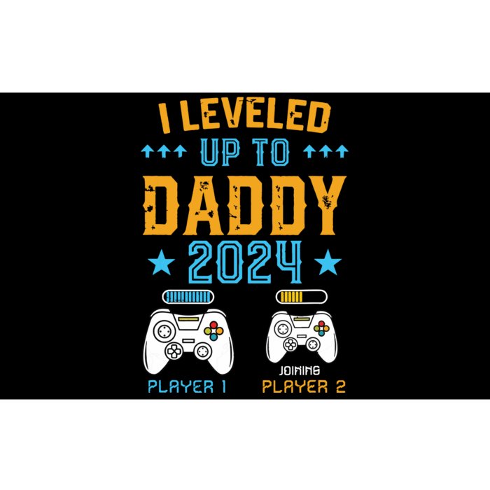 Leveled Up To Daddy 2024 Promoted To Dad Level Unlocked Bumper Sticker