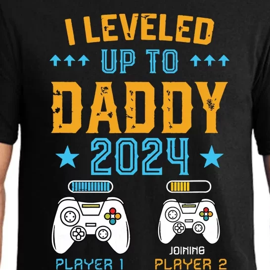 Leveled Up To Daddy 2024 Promoted To Dad Level Unlocked Pajama Set