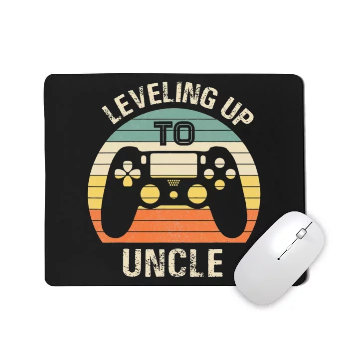 Leveling up to uncle 2021 funny video gamer vintage Mousepad