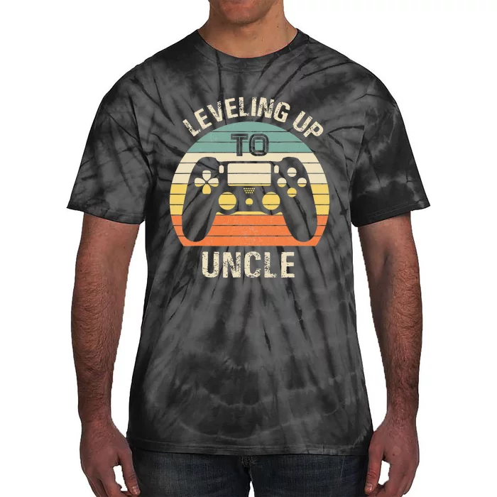 Leveling up to uncle 2021 funny video gamer vintage Tie-Dye T-Shirt