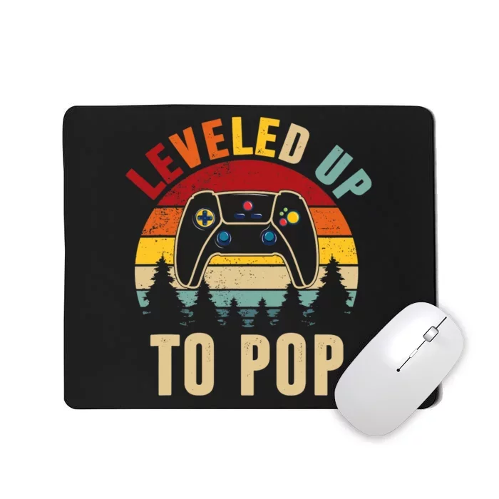 Leveled Up To Pop Funny Gamer Father's Day Dad Mousepad