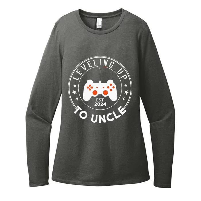 Leveling Up To Uncle Est 2024 Promoted To Uncle Womens CVC Long Sleeve Shirt