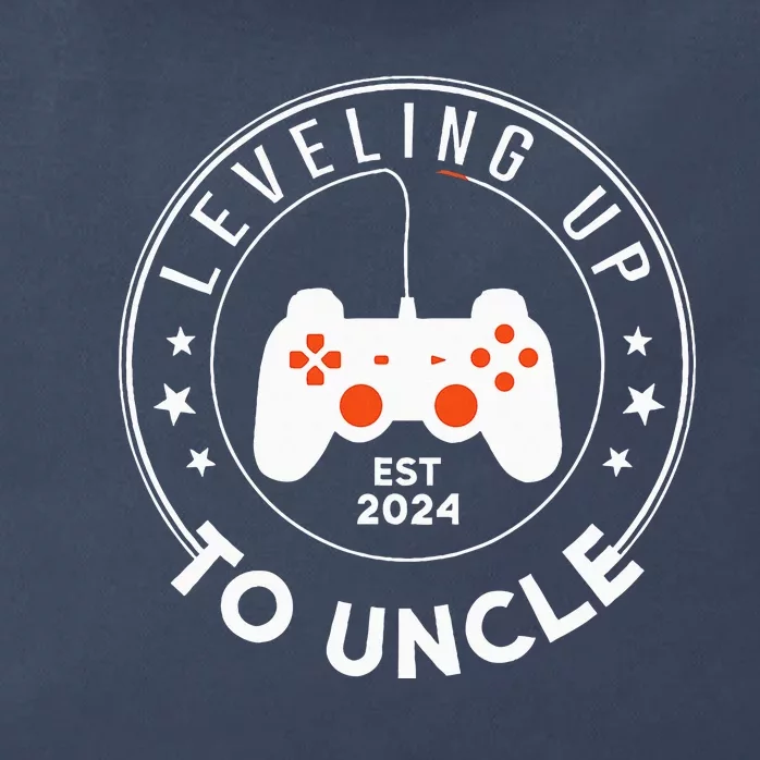 Leveling Up To Uncle Est 2024 Promoted To Uncle Zip Tote Bag