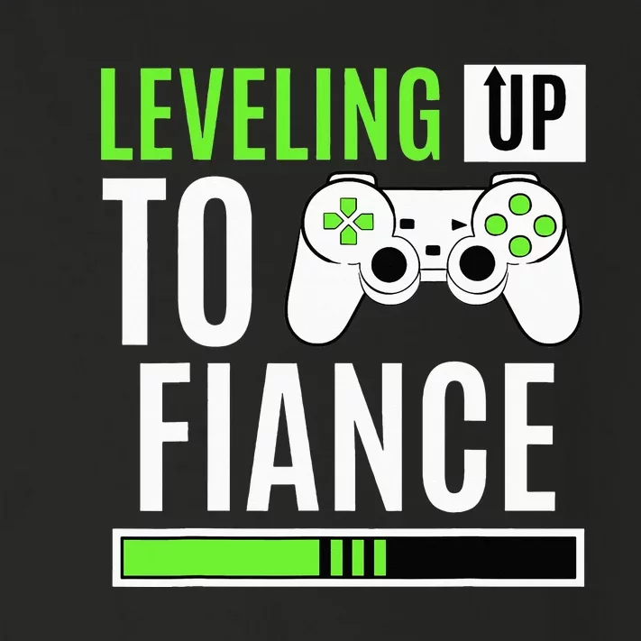 Leveled Up To Fiance Just Engaged Newly Engaged Couple Toddler Long Sleeve Shirt