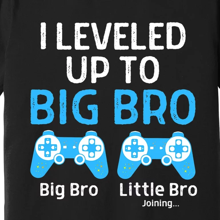 Leveling Up To Big Brother Video Game Player Premium T-Shirt