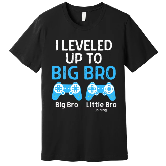 Leveling Up To Big Brother Video Game Player Premium T-Shirt