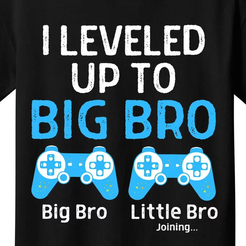 Leveling Up To Big Brother Video Game Player Kids T-Shirt