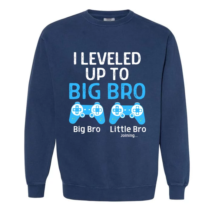 Leveling Up To Big Brother Video Game Player Garment-Dyed Sweatshirt