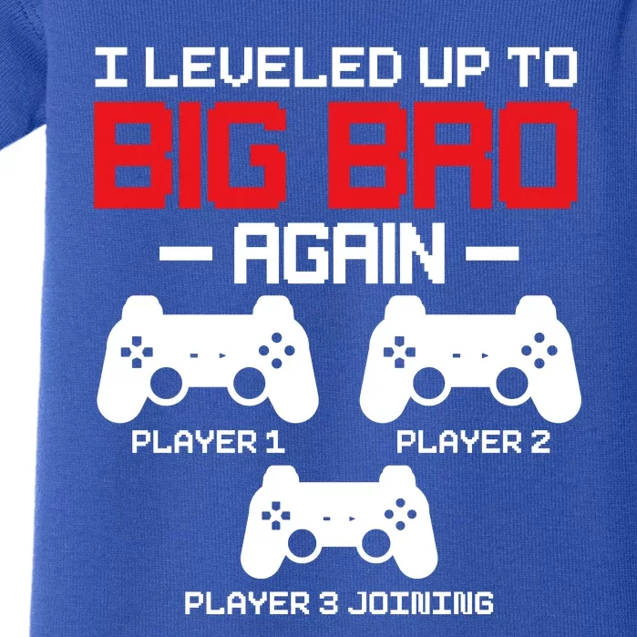 Leveled Up To Big Bro Again New Big Brother Gift Announcement Baby Bodysuit