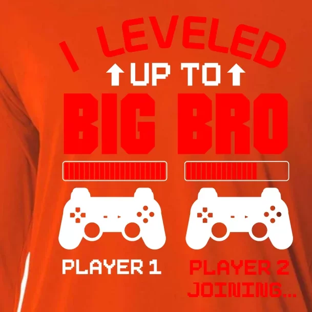 Leveled Up To Big Bro New Big Brother Gamer Gift Announcement Cooling Performance Long Sleeve Crew