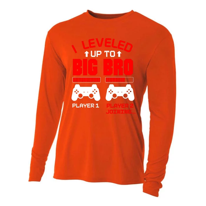 Leveled Up To Big Bro New Big Brother Gamer Gift Announcement Cooling Performance Long Sleeve Crew