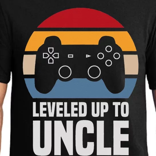 Leveled Up To Uncle Gift Gamer Gaming Pregnancy Announcement Pajama Set