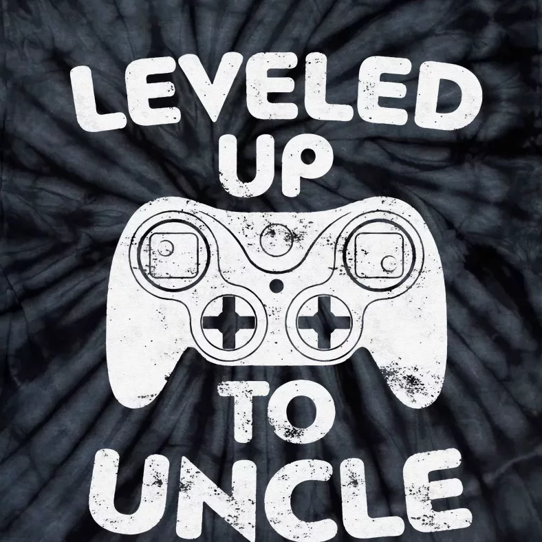 Leveled Up To Uncle Future Uncle Gift Tie-Dye T-Shirt