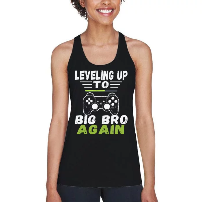 Leveling Up To Big Bro Again Loading Future Brother Women's Racerback Tank