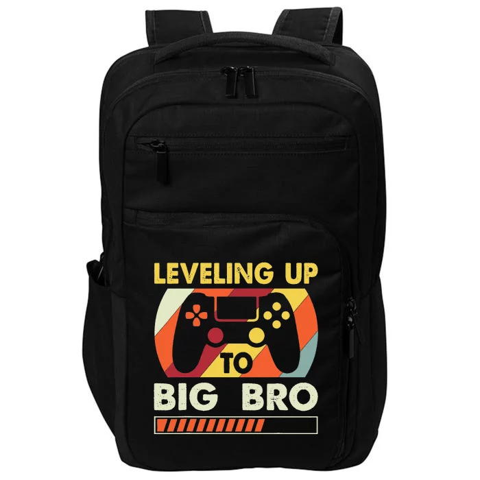 Leveling Up To Big Bro Vintage Future Brother Impact Tech Backpack