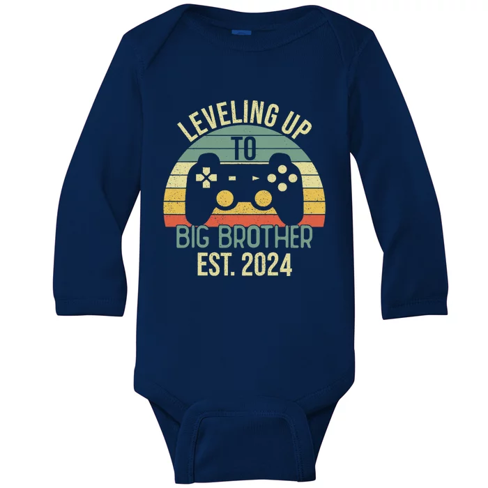 Leveling Up To Big Brother 2024 Promoted Big Brother 2024 Baby Long Sleeve Bodysuit