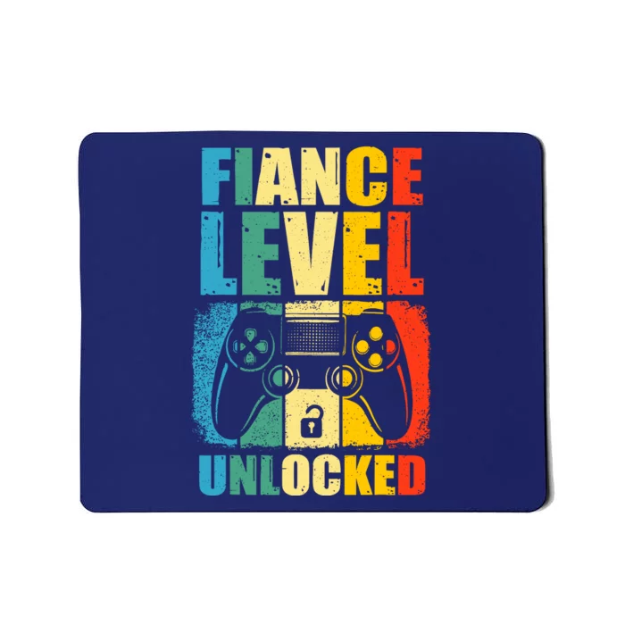 Leveled Up To Fiance Newly Engaged Couple Gift For Him Mousepad