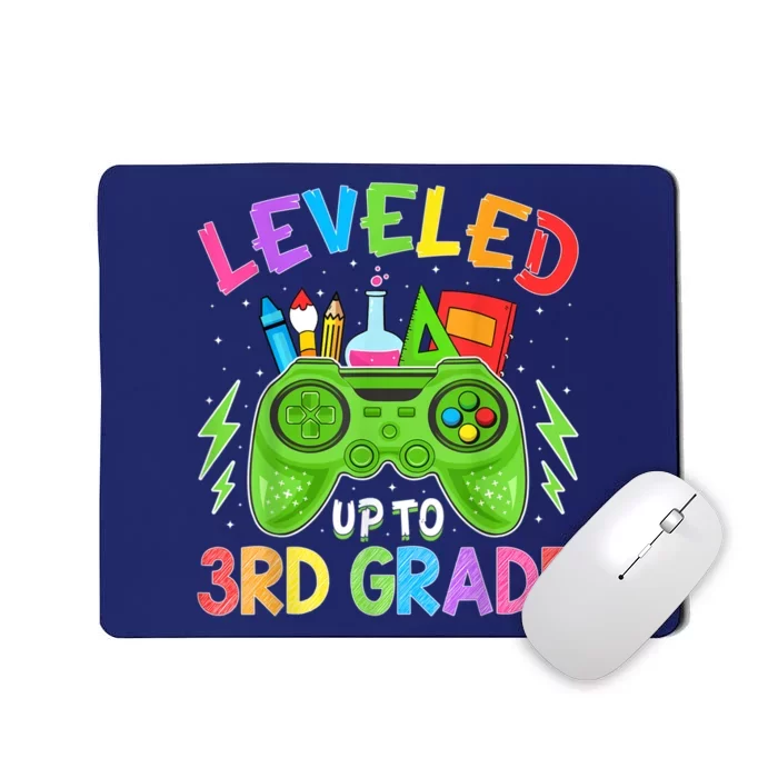 Leveled Up To 3rd Grade Gamer Back To School First Day Boy Mousepad