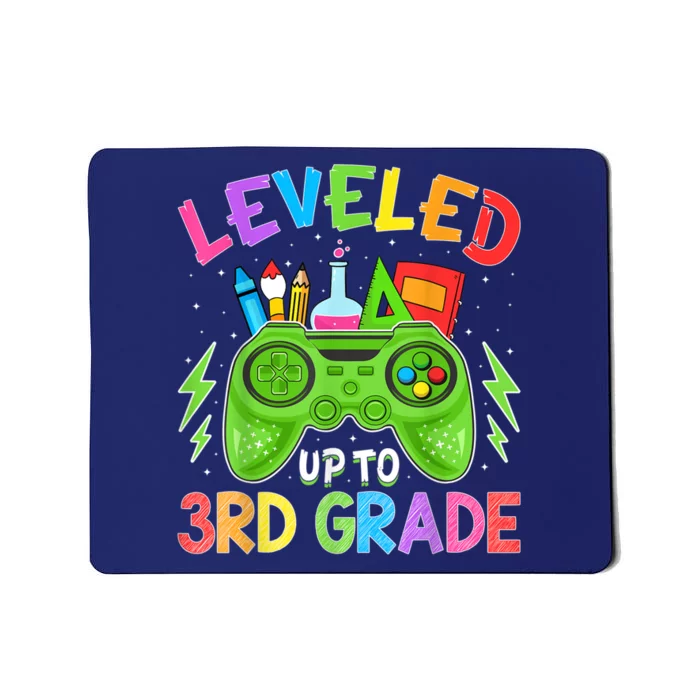 Leveled Up To 3rd Grade Gamer Back To School First Day Boy Mousepad