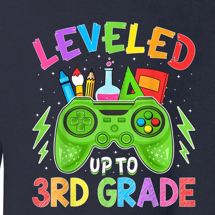 Leveled Up To 3rd Grade Gamer Back To School First Day Boy Toddler Sweatshirt