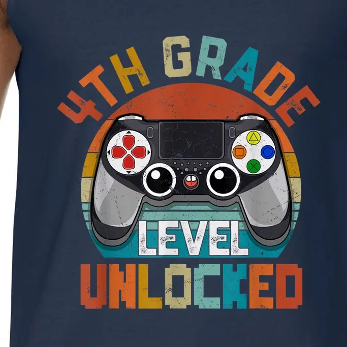 Leveled Up To 4th Grade Gamer Back To School First Day Boy Comfort Colors® Tank Top