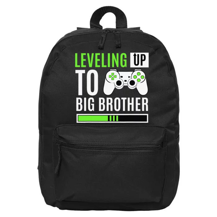 Leveling Up To Big Brother Gaming Baby Gender Announcement 16 in Basic Backpack