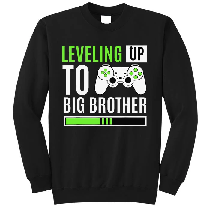 Leveling Up To Big Brother Gaming Baby Gender Announcement Tall Sweatshirt