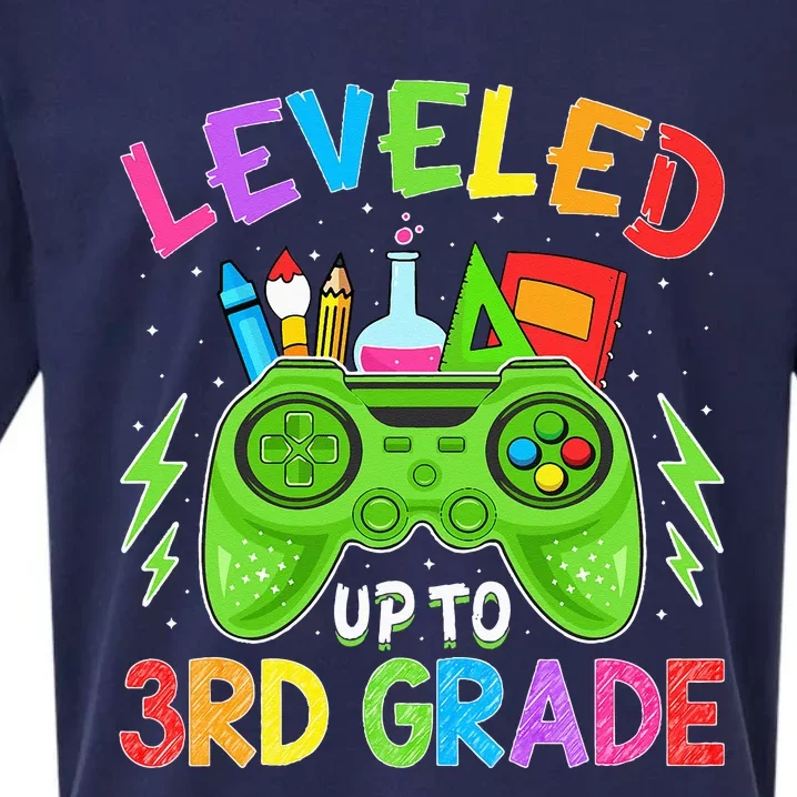 Leveled Up To 3rd Grade Gamer Back To School First Day Sueded Cloud Jersey T-Shirt