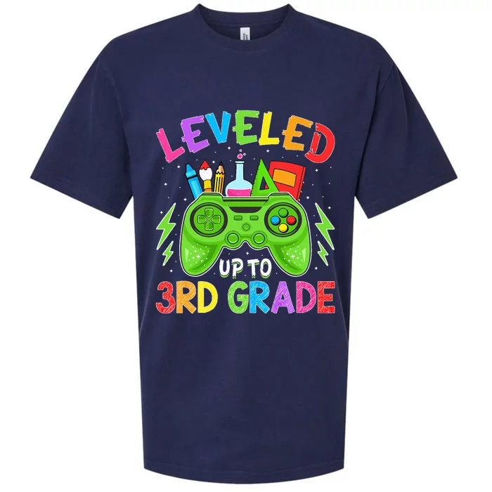 Leveled Up To 3rd Grade Gamer Back To School First Day Sueded Cloud Jersey T-Shirt