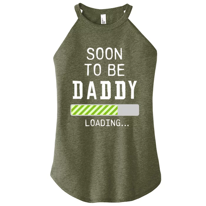 Leveled Up To Daddy Soon To Be Dad Father Gift Cute Gift Women’s Perfect Tri Rocker Tank